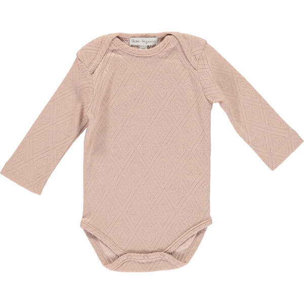 Bebe Onesie, Blush Pointelle Bebe Organic Rompers