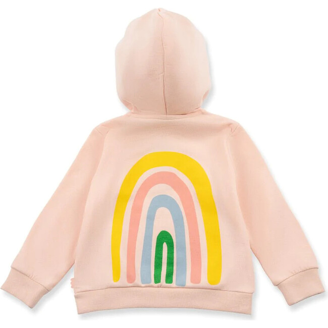 Rainbow Zipper Kid Hoodie, Pink