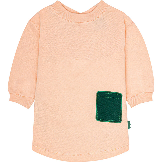 Baby Sweatshirt Dress, Soft Pink - Dresses - 1
