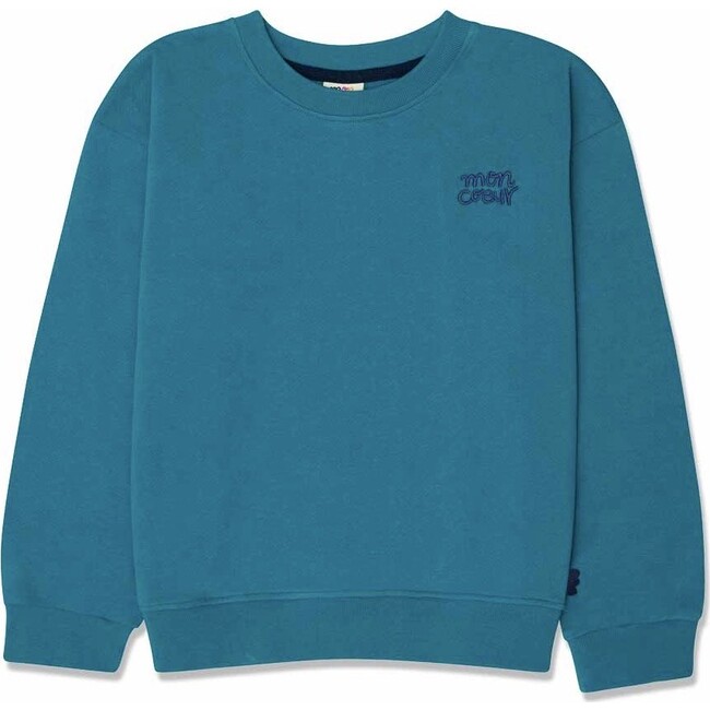 Embroidered Mon Coeur Kid Sweatshirt, Blue