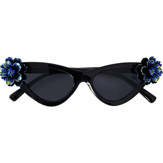 Spooky Flowers Elle Cat Eye Sunglasses, Black