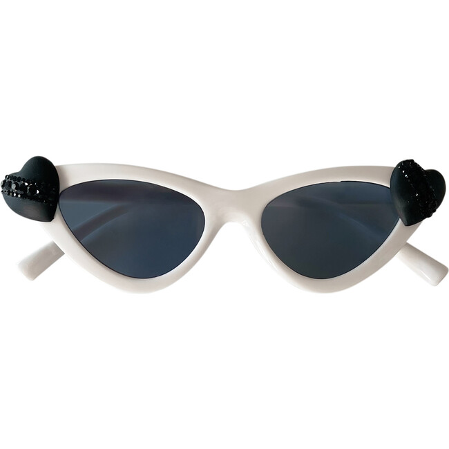 Dark Heart Elle Cat Eye Sunglasses, White