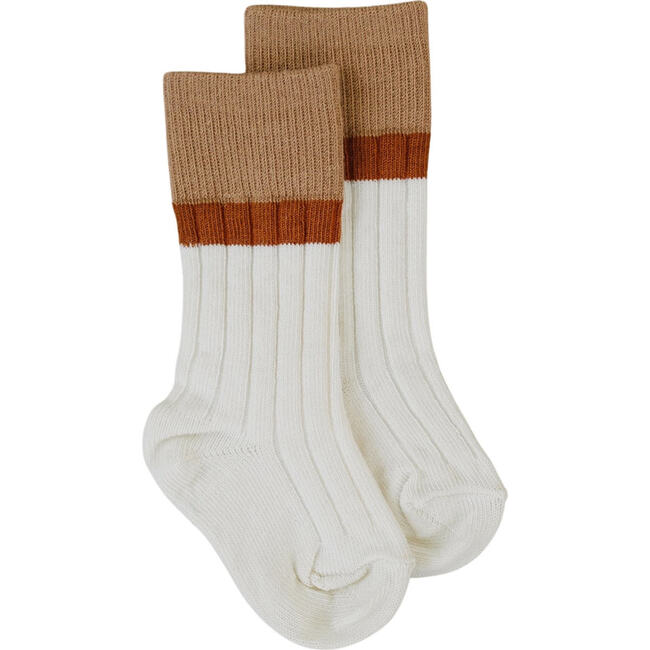 Britt Knee High Sock, Buttercream - Socks - 1