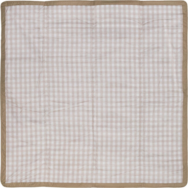 Outdoor Blanket, Beige Buffalo Check - Quilts - 1