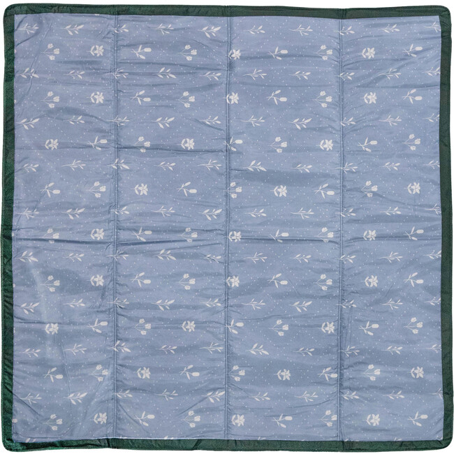 Outdoor Blanket, Blue Floral - Quilts - 1
