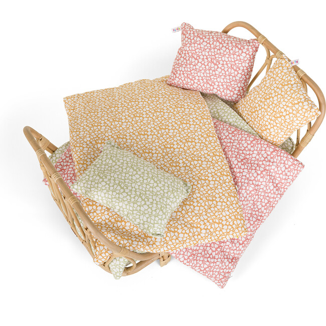 Doll Duvet and Pillow, Coral Leaves - Dollhouses - 3