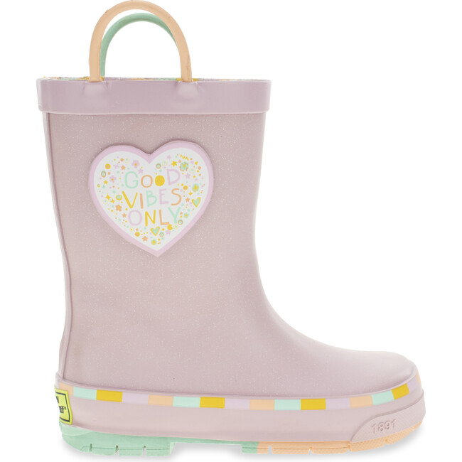 Sparkle Heart Rain Boot, Lilac