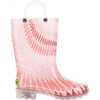 Tie Dye Lighted PVC Rain Boot, Rose Gold - Rain Boots - 1 - thumbnail