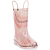 Tie Dye Lighted PVC Rain Boot, Rose Gold - Rain Boots - 2