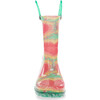 Tie Dye Hearts Lighted PVC Rain Boot, Aqua - Rain Boots - 3 - thumbnail