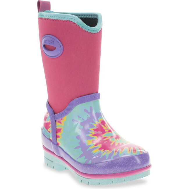 Tie Dye Neoprene Rain Boot, Pink - Rain Boots - 2