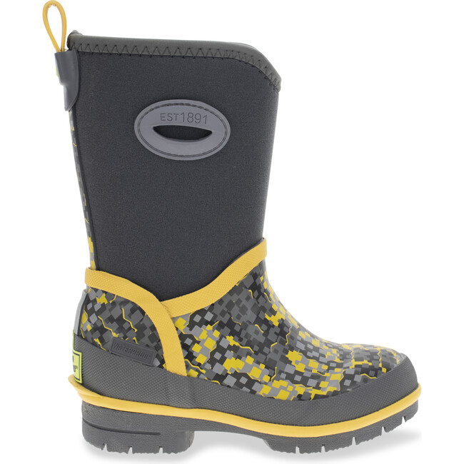 Power Pixel Neoprene Rain Boot, Charcoal