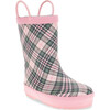 Precious Plaid Rain Boot, Pink - Rain Boots - 2