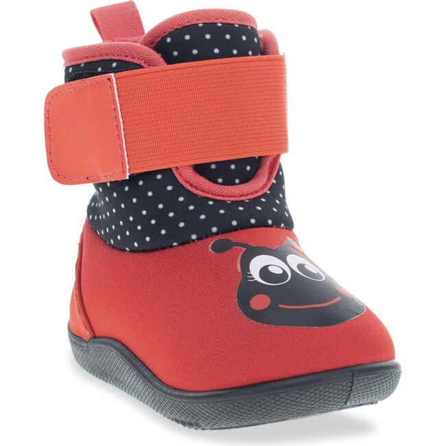 Pollywog Ladybug Booties, Red - Booties - 2