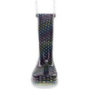 Rainbow Dot Lighted PVC Rain Boot, Navy - Rain Boots - 3