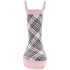 Precious Plaid Rain Boot, Pink - Rain Boots - 3