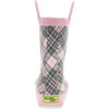 Precious Plaid Rain Boot, Pink - Rain Boots - 5