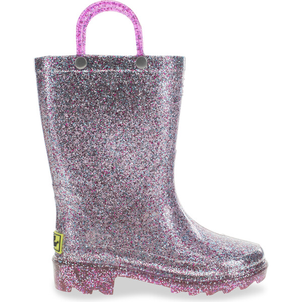 Glitter Lighted PVC Rain Boot, Multi Western Chief Shoes