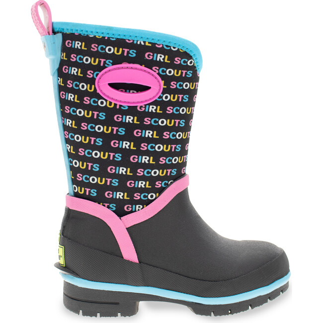 Neon Girl Scout Neoprene Rain Boot, Black