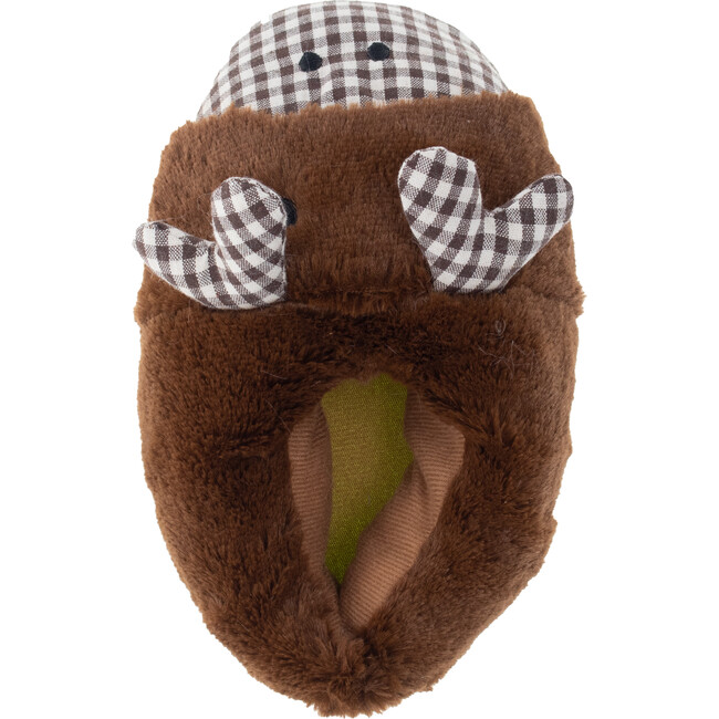 Cozy Moose Slipper, Brown - Slippers - 7