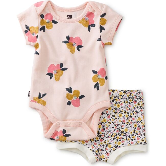 Bodysuit Baby Outfit, Painted Floral - Bodysuits - 1