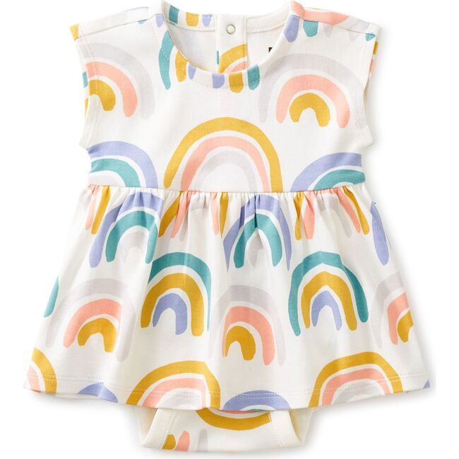 Baby Bodysuit Dress, Painted Rainbow