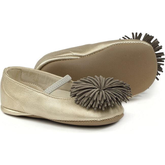 Elastic Band Slippers, Gold - Slippers - 2