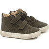 Double Velcro Strap Sneakers, Olive - Sneakers - 1 - thumbnail