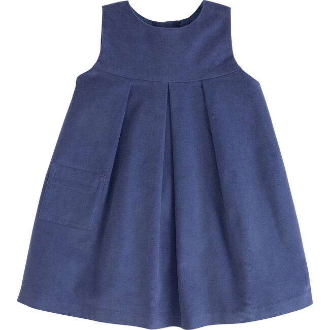 Charleston Jumper, Gray Blue Corduroy - Dresses - 1