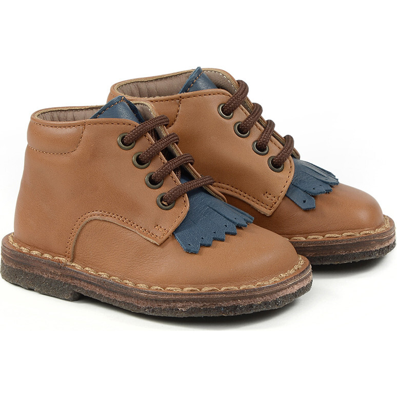 Lace-Up Desert Boots, Brown - Booties - 1