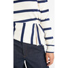 Women's Mabel Top, Cream/Maritime Blue - Sweaters - 5