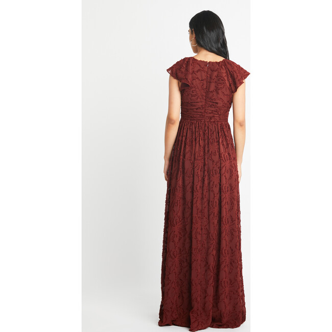 Women's Leonie Gown, Deep Brandy - Dresses - 4
