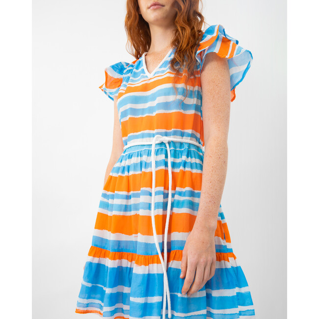 Women's Marisol Coverup, Painterly Stripe Oxford Blue Multi - Cover-Ups - 3