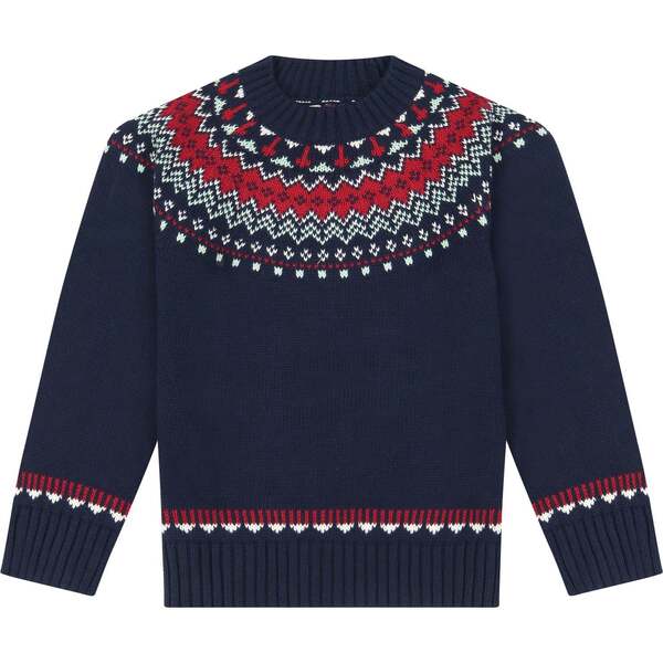 Juneau Sweater Navy Fairisle