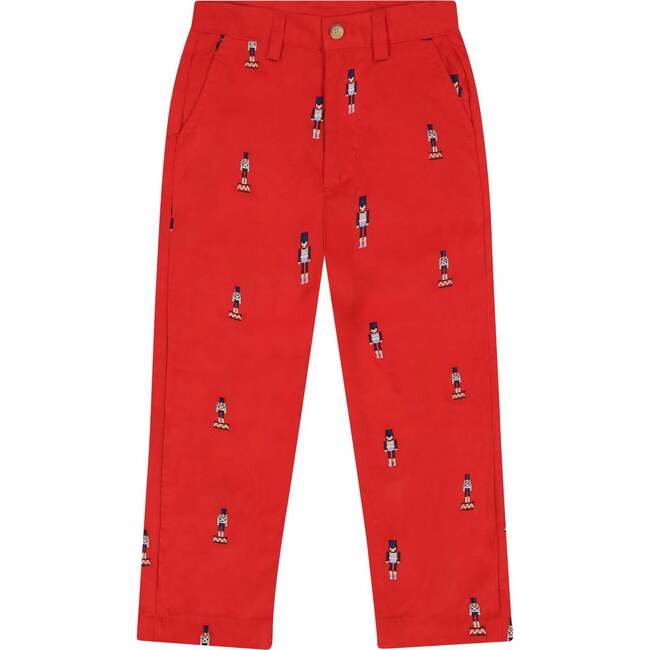 Nutcracker Embroidered Jack Pant, Red - Pants - 1