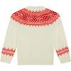 Cream Fair Isle Sweater, Cream - Sweaters - 2