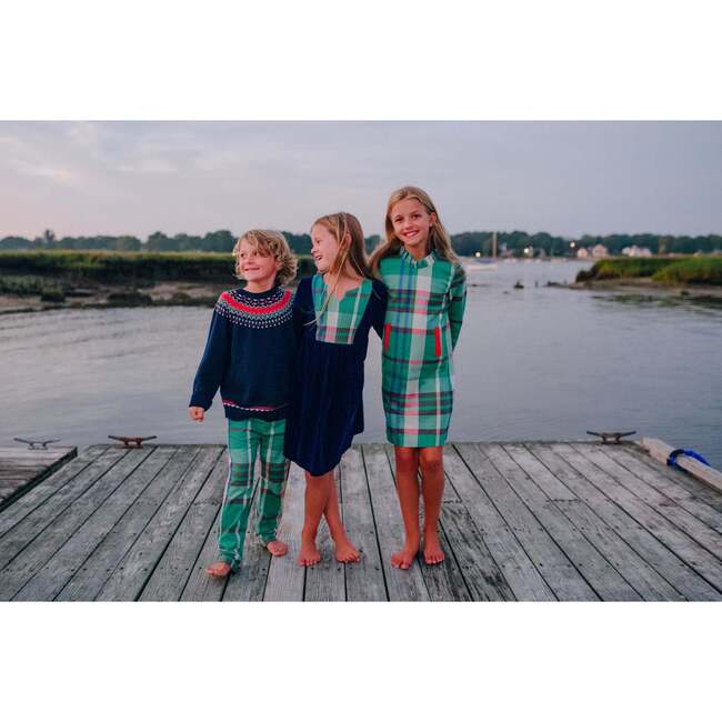 Navy Fair Isle Sweater, Navy - Sweaters - 4