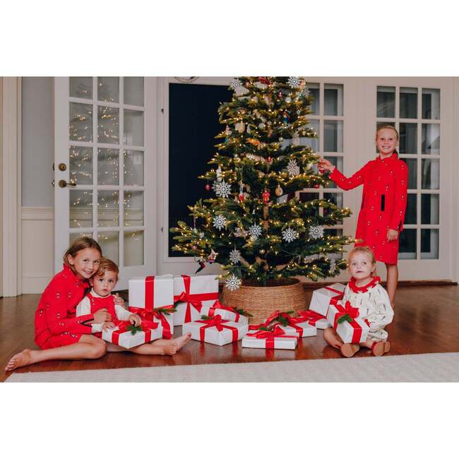 Nutcracker Embroidered Lily Dress, Red - Dresses - 4