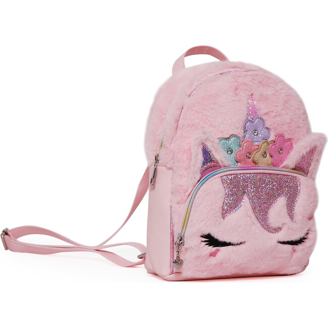 Miss Gwen Unicorn Plush Backpack, Pink - Bags - 2