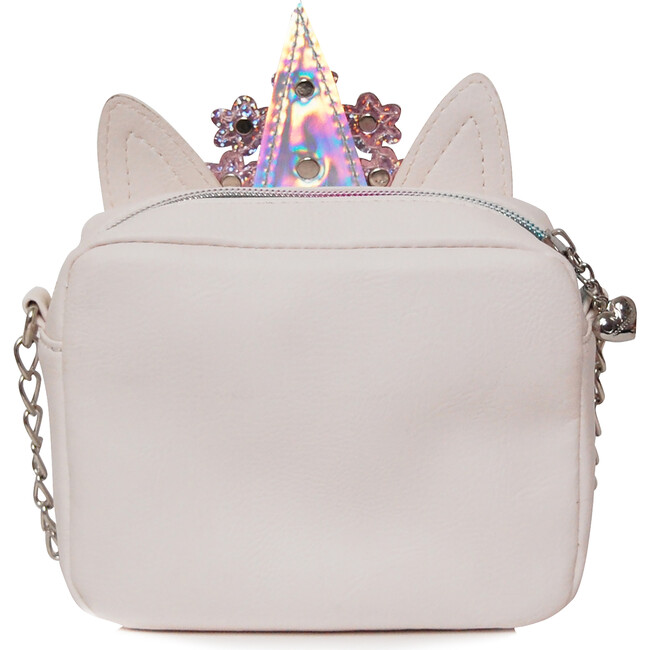 Flower Crown Miss Gwen Unicorn Crossbody, White - Bags - 3