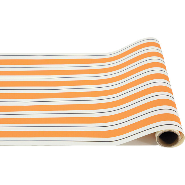 Awning Stripe Runner, Orange, Black And White - Tabletop - 1