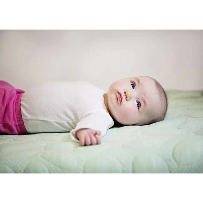 Pure Organic Crib Mattress, Sea Glass - Mattress Pads - 3