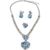 Great Pretenders The Marilyn, Blue and Silver, 4pc Necklace, Ring, and Clip On Earrings Set - Costumes - 1 - thumbnail