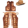 Cowboy Vest, Chaps, and Hat Bundle, Size 7-8 - Costumes - 1 - thumbnail