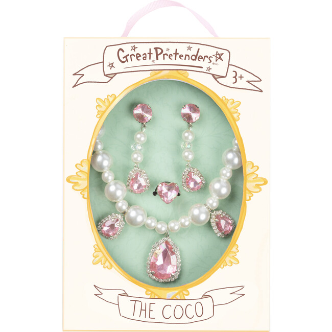 Great Pretenders The Coco, 4pc Necklace, Ring, and Clip On Earrings Set - Costumes - 2