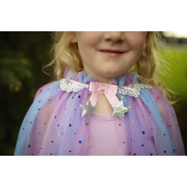 Magical Rainbow Unicorn Cape, Headband, and Wand Bundle - Costume Accessories - 3