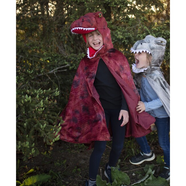 Great Pretenders Grandasaurus T-Rex Cape w and Claws, Red and Black, Size 4-6