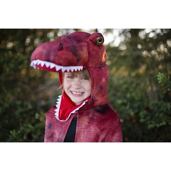Great Pretenders Grandasaurus T-Rex Cape w and Claws, Red and Black, Size 4-6 - Costumes - 4