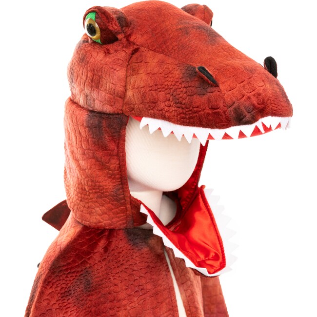 Great Pretenders Grandasaurus T-Rex Cape w and Claws, Red and Black, Size 4-6 - Costumes - 6
