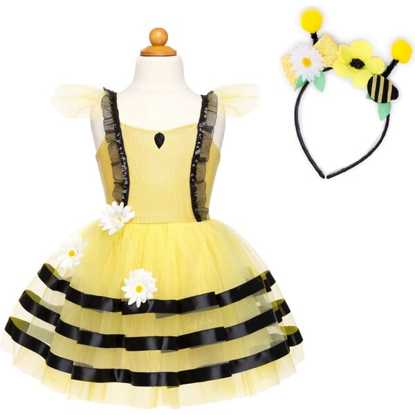 Great Pretenders Bumble Bee Dress and Headband, Yellow and Black, Size ...